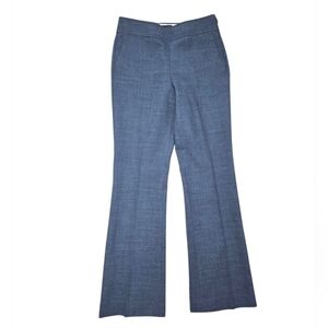 J Crew Blue Flat Front Wool Blend Kickout Pants Size 2
